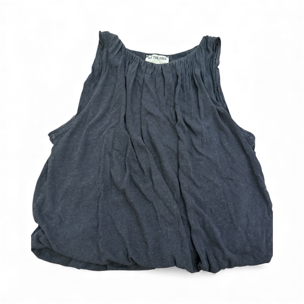 NWT Free people bubble trouble tee size M tank top‎ gray We The Free boho indie